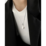 Baroque Pearl Necklace Sterling Silver Chain