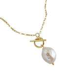 Baroque Pearl Necklace Sterling Silver Chain