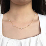 Moonstone 14k Pendant Necklace for Women Romantic Gift