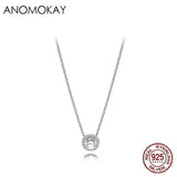 925 Silver CZ Nekclace for Birthday Gift