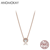 925 Silver CZ Nekclace for Birthday Gift