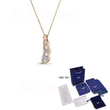 Moonlight Pendant With Lucky Pea Stone Rose Peas Necklace
