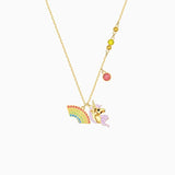 Animal Rainbow Unicorn Adjustable Necklace Jewelry For Girl Birthday