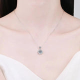 Square D Moissanite Pendant Necklace 100% S925 Sterling Silver