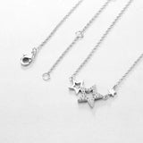 Sparkling Zircon Star 925 Silver Necklace for Women