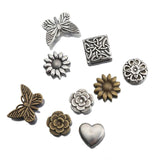 10Pcs Alloy Butterfly Beads Sun Flowers Spacer Loose Bead Jewelry Findings