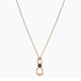 Delicate Crystal Rose Pendant Charm Necklace