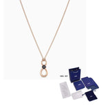 Delicate Crystal Rose Pendant Charm Necklace