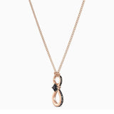 Delicate Crystal Rose Pendant Charm Necklace