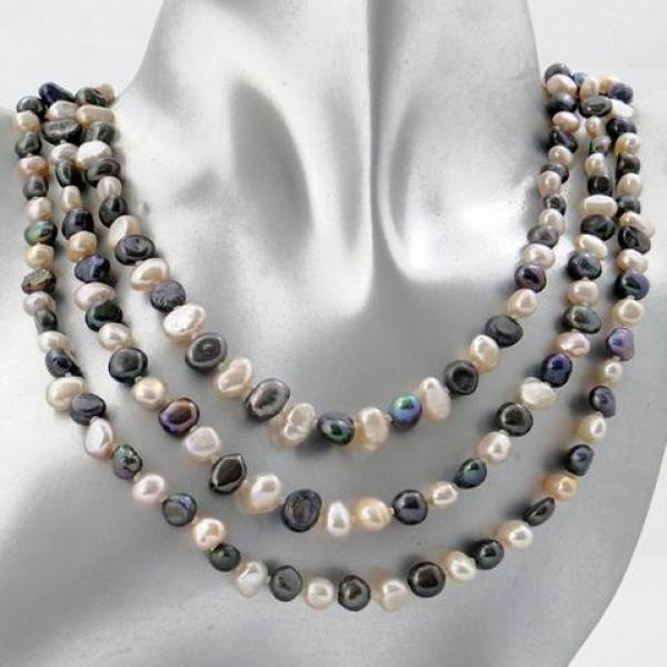Baroque Freshwater Pearl Necklace 60 inches Long