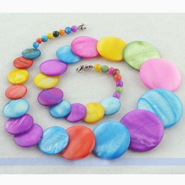 Multicolor South Sea Shell Pearl Mother Necklace