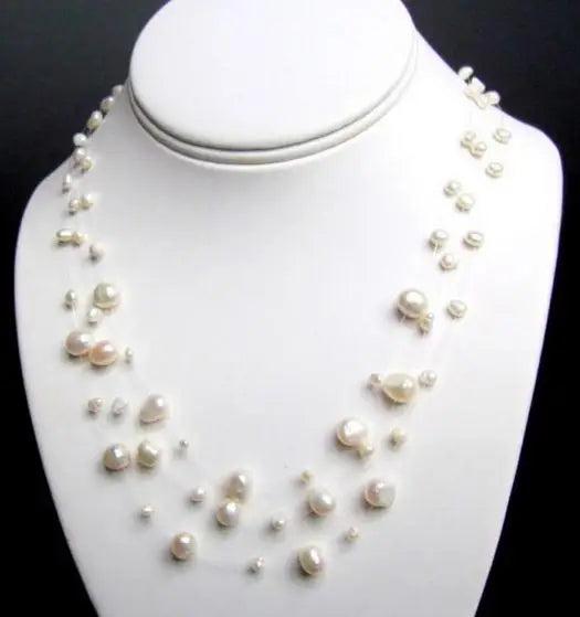 Baroque Freshwater Pearl Necklace Wedding Gift Fine Jewelry