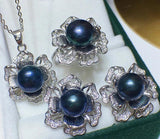 Freshwater Pearl 3-Piece Flower Suit 8-9mm - Various Colors