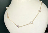 18KGP Baby's Sky Freshwater Pearl Clavicle Necklace