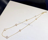 18KGP Baby's Sky Freshwater Pearl Clavicle Necklace