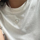 925 Silver Shell Pendant Necklace Bohemian Beach Collar Jewelry