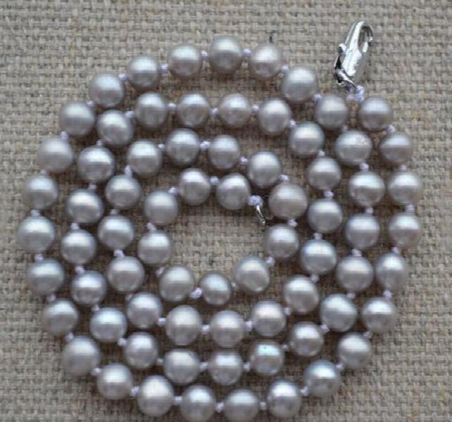 4mm Gray Freshwater Pearl Necklace Fine Jewelry
