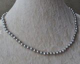 4mm Gray Freshwater Pearl Necklace Fine Jewelry