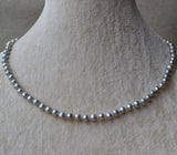 4mm Gray Freshwater Pearl Necklace Fine Jewelry