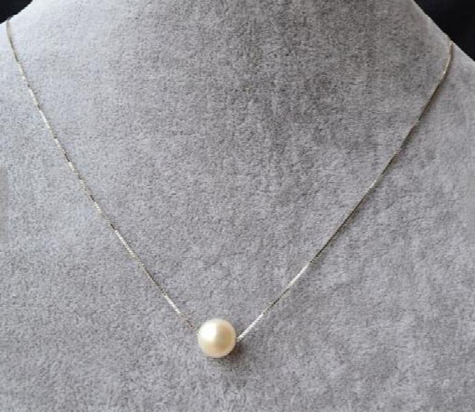8mm Round Freshwater Pearl 925 Sterling Silver Necklace