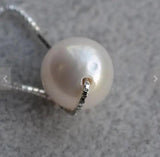 8mm Round Freshwater Pearl 925 Sterling Silver Necklace
