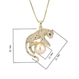 Golden Shell Beads Pendant Leopard Necklace Jewelry