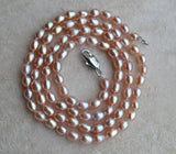 Lavender Freshwater Pearl Necklace, Bridesmaid Gift Jewelry