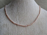 Lavender Freshwater Pearl Necklace, Bridesmaid Gift Jewelry