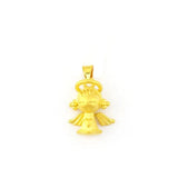 Gold-Plated Frosted Angel Necklace Pendant for Women