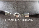 15mm Wine Red Pearl Leather Necklace with Magnet Clasp
