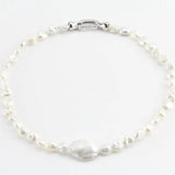 Real Baroque Pearl Necklace 8mm Beads Freshwater Pearl Jewelry