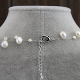 Chunky Pearl Necklace, Multi Strand Freshwater Pearl Necklace