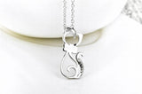 S925 Sterling Silver Butterfly Cat Necklace Clavicle Chain