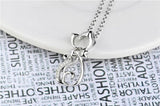 S925 Sterling Silver Butterfly Cat Necklace Clavicle Chain