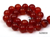 Red Agate 12mm Round Necklace for Women