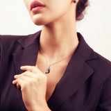 S925 Silver Double Dolphin Pendant Necklace for Women