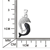 S925 Silver Double Dolphin Pendant Necklace for Women
