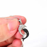 S925 Silver Double Dolphin Pendant Necklace for Women