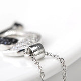 S925 Silver Double Dolphin Pendant Necklace for Women