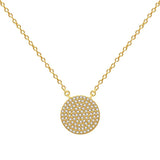 S925 Sterling Silver Round Pendant French Necklace