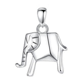 Eudora Elephant Necklace 925 Silver Origami Animal Pendant