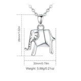 Eudora Elephant Necklace 925 Silver Origami Animal Pendant
