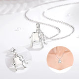 Eudora Elephant Necklace 925 Silver Origami Animal Pendant
