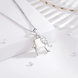 Eudora Elephant Necklace 925 Silver Origami Animal Pendant