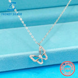 925 Silver Double Heart Necklace Pendant