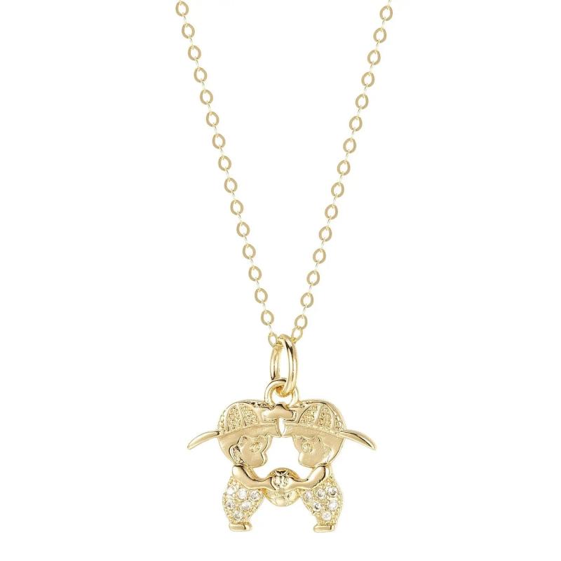 925s Silver Diamond Pendant Collarbone Chain Necklace