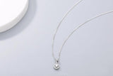 925s Silver Zircon Diamond Pendant Collarbone Women's Necklace