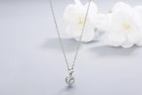 925s Silver Zircon Diamond Pendant Collarbone Women's Necklace
