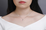 925s Silver Zircon Diamond Pendant Collarbone Women's Necklace