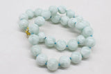 Angel Larimar Necklace Round Beads for Women